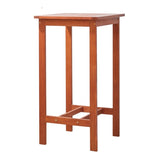 ZNTS Emilio Reddish Brown Tropical Wood Bar Table B093121224