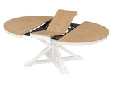 Retro Functional Extendable Dining Table with a 12" Leaf for Dining Room and Living Room 64554681