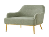 Modern Accent Chair Upholstered Armchair Single Sofa Chair with Curved Backrest and Gold Metal Legs N763P360684F
