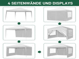 3 x 3m Two Doors & Two Windows Practical Waterproof Right-Angle Folding Tent White 31516518