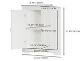 Floor Cabinet with 2 Doors and Adjustable Shelves, Freestanding Narrow Cabinet Organizer, 77350470