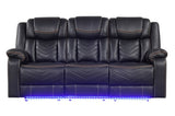 Challenger Modern Contemporary LED Power Recliner Sofa including cup holders made with wood and B009P294747