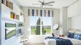 52-Inch Cement Grey Ceiling Fan With E26 Light,Glass Lampshade,5 Plywood Blades,Noiseless DC Motor,6 W934P360365
