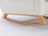 049-Teddy Fabric Rocking Chair With Packet Wood Legs,Ivory W527P147427