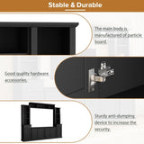 Minimalist Entertainment Wall Unit Set Bridge for TVs Up to 75'', Ample Storage Space TV Stand 57786157