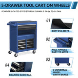 Tool Chest,5-Drawer Rolling Tool StorageCabinet with Enhanced Packaging, DetachableTop Tool Box, 77762902