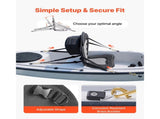 Universal Kayak Seat with Back Support, 0.5" Thick Padded Cushion, Adjustable 26295279