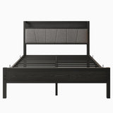 Full Size Bed Frame, Storage Headboard with Charging Station, Solid and Stable, Noise Free, No Box 14849351