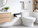 Toilet Paper with Shelf, Fits Mega Rolls, Rustproof Stainless Steel Wall-Mounted Tissue 90879482