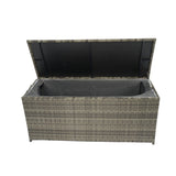 ZNTS Outdoor Storage Box, 113 Gallon Wicker Patio Deck Boxes with Lid, Outdoor Cushion Storage for Kids W329138976
