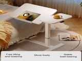 (UPGRADED) Overbed Bedside Desk, Mobile Rolling Laptop Stand Tilting Overbed Table with Wheels, W2641P368240