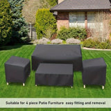 ZNTS Outdoor Furniture 4 Piece Patio Furniture Covers Set, Heavy Duty Lawn Patio Covers for 1xSofa 23139353