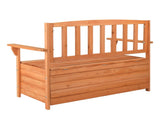 112 * 58 * 84cm Cedar Yard Storage Box With Backrest Armrest Bright Orange Red 68488660
