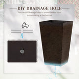 3 PCS Indoor Planters with Drainage Hole Brown 25926186