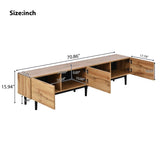 Modern TV Stand 4 Cabinets& Open Shelves, Color-matching Media Console Table for TVs up to 80'' WF531564AAP