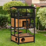 ZNTS Wooden Cat House （Prohibited by WalMart） 14190426