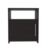 Nordico Nightstand , End Table, Side Table One Shelf, Single Door Cabinet, Metal Handle -Black B20091970