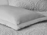 King/Cal King Embroidered Medallion Faux Fur Comforter Mini Set B03597086