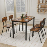 5-Piece Dining Table Set with 4 Chairs, 43" Kitchen Table & Chairs Set for 4, Dining Room Table with W578133461