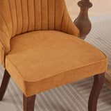 Rayon Cloth Flocking Linen Dining Chairs Channel Kitchen Dinner Chair Comfy Fabric Upholstered W1143P190236