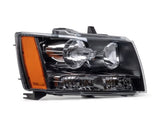 Fit For 2007-2014 Chevy Avalanche Tahoe Suburban Amber Corner Black Headlights 63526554