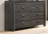 1pc Contemporary Six Drawers Dresser Brownish Gray Driftwood Finish Rustic Finish Bedroom Wooden B011P234751
