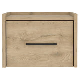 Boa Floating Nightstand , End Table, Side Table Wall-Mounted Single Drawer Design with Handle B070137813