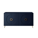 Modern Lacquered 4 Door Wooden Cabinet Sideboard Buffet Server Cabinet Storage Cabinet, for Living W1435P191610