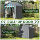 8' x 6.5' Portable Motorcycle Outdoor Storage Shelter,Crafted from 180G PE 16657945