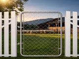 32 x 46 in Adjustable Chain Link Fence Gate, Fits 2-4 ft Openings, for Garden & Farm, 63183917