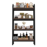56.30'' Bakers Rack 4-Level Storage Shelves Metal and Wooden Kitchen Shelves, Kitchen Organizers and W3387P312343