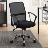 ZNTS Black Swivel Office Chair with Casters B062P153790