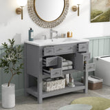 ZNTS 36'' Bathroom Vanity with Top Sink, Modern Bathroom Storage Cabinet with 2 Soft Closing Doors and 6 94014397