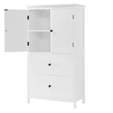 ZNTS Bathroom Storage Cabinet, Cabinet with Two Doors and Drawers, Adjustable Shelf, MDF Board, White 98836434