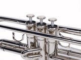 Nickelplated Drop B Adjustable Trumpet Gloves Set Silver 67559321