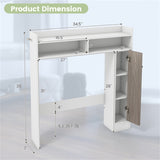 White bathroom cabinet, bathroom storage rack 49442676