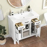 ZNTS 36''Bathroom Vanity with Undermount Sink,Modern Bathroom Storage Cabinet with 2 Drawers and 2 75186218