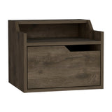 Busan Modern Floating Nightstand , End Table, Side Table Single-Drawer Design with Sleek Two-Tiered B200137841