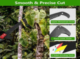 2-in-1 Manual Pole Saw 8.23-15.12FT Extendable Tree Pruner - SK5 Steel Pruner, Double-Hooked Saw 41775152