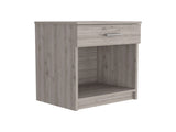 Nightstand 21"H, One Drawer, Low Shelf, Superior Top, Light Gray B097132928