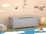 Kids Wooden Toy Box Storage with Safety Hinged Lid for Ages 2 00884520