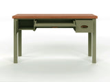 53 inch Writing Desk, No Assembly Required, Sage Green and Fruitwood Finish B108P160216