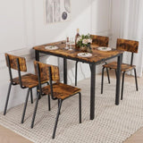 5-Piece Dining Table Set with 4 Chairs, 43" Kitchen Table & Chairs Set for 4, Dining Room Table with W578133461