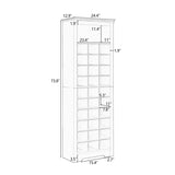 ON-TREND Stylish Design 30 Shoe Cubby Console, Contemporary Shoe Cabinet with Multiple Storage WF309309AAB