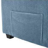 72.8" Corduroy Sleeper Sofa Loveseat Sofa with Full Size Mattress, USB Ports, Cup Holders, N719P208880C