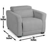 Isla - Dual Power Recliner - Dark Gray B081P157424