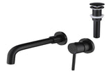 Wall Mounted Single Handle Bathroom Sink Faucet with Pop-Up Drain 86571422