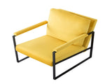 26.8 Inch Metal Frame Accent Chair, Padded Armchair with High-Density Foam Cushion, Removable B347P507330