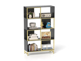 4-Tier Storage Shelves, Bookcase Display Storage Shelf Corner Shelf for Small Space, Living Room W2167P192775