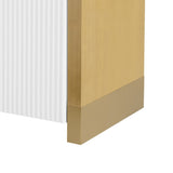 U_STYLE 4-door Curved Corner Design Wavy Door Panel Cabinet with Adjustable Shelves, Suitable for WF530090AAK